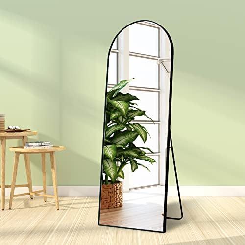 JACKINNA Arched Full Length Mirror, 64"x21" Arch Floor Mirror, Black Mirror Full Length, Large Wa... | Amazon (US)