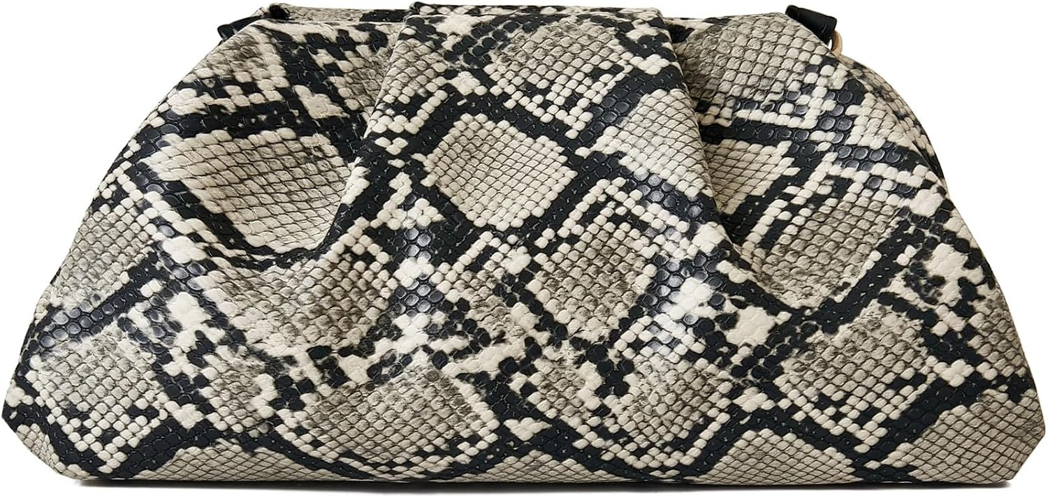 Women's Woven Evening Bag Ruched Dumpling Clutch Purse Detachable Chain Crossbody Bag | Amazon (US)