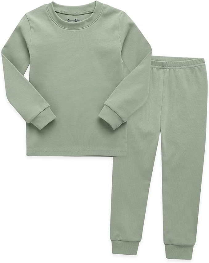 VAENAIT BABY 12M-12Y Kids Boys Girls Toddler Solid Cotton Daily Pajamas Pyjamas Sleepwear Set Bas... | Amazon (US)