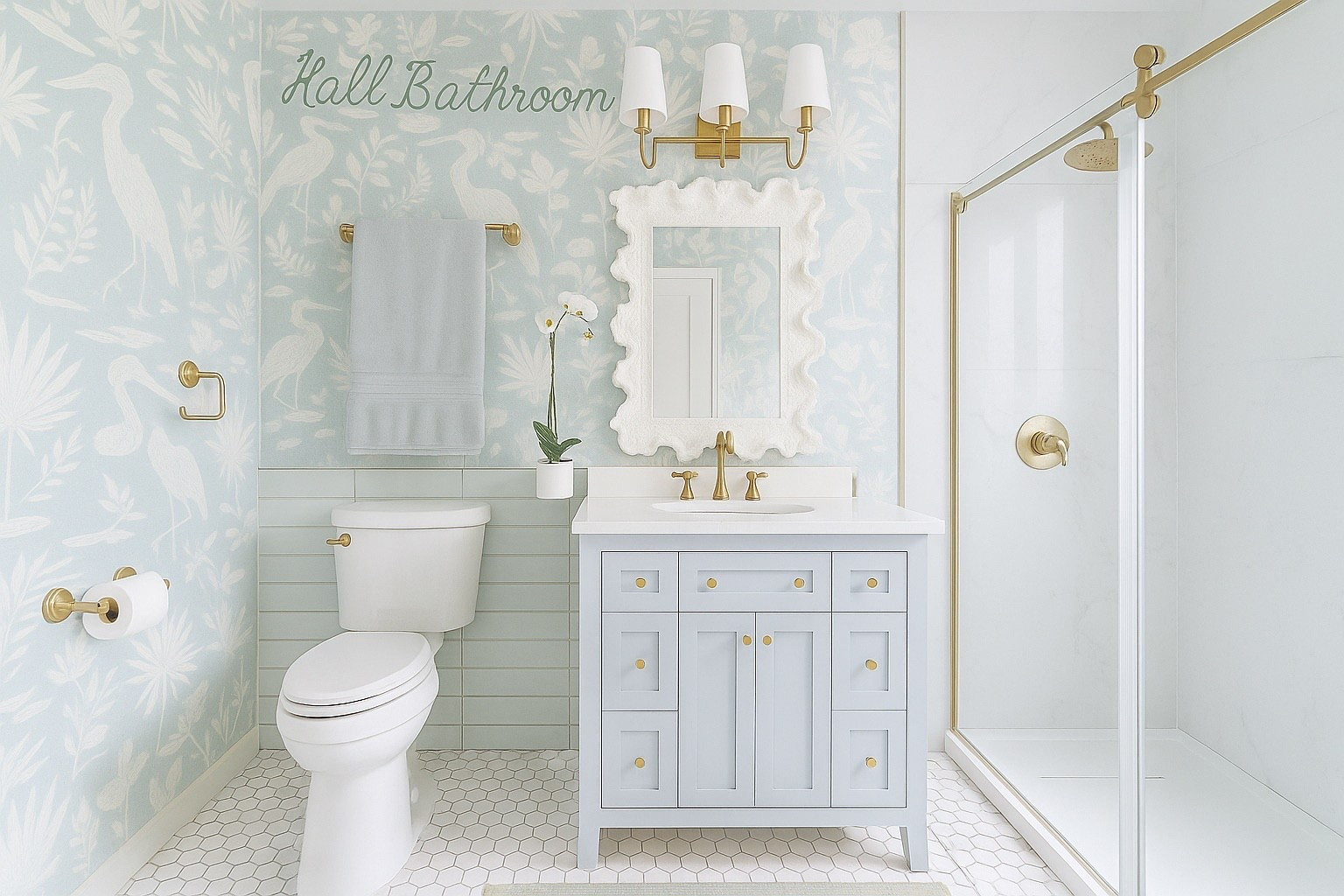 Loving this hall bathroom design!!! Shop all items in this post!!

#LTKFindsUnder100 #LTKSaleAlert #LTKHome