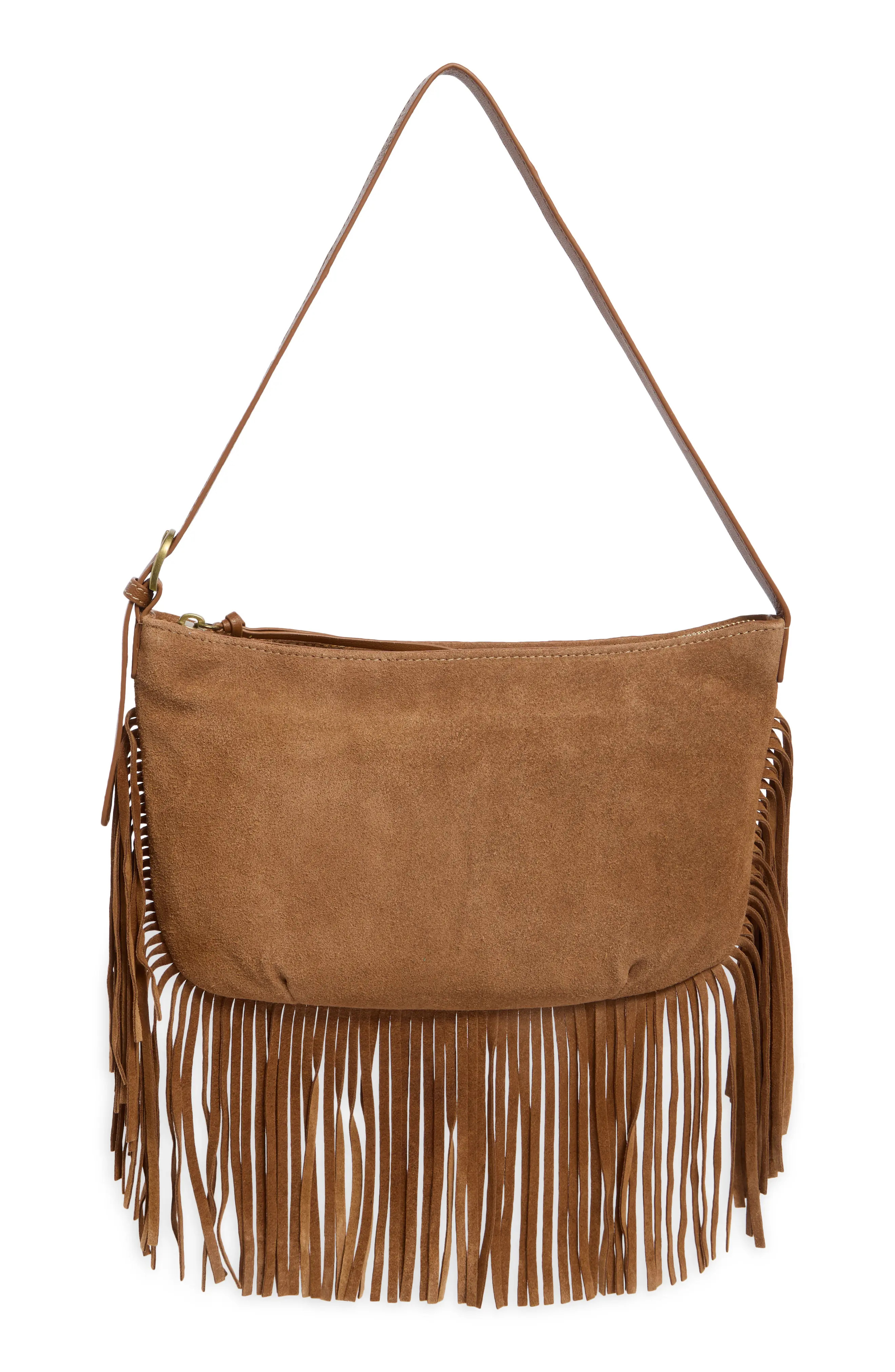 Lucky Brand Ivy Fringe Suede Shoulder Bag (Women) | Nordstromrack | Nordstrom Rack