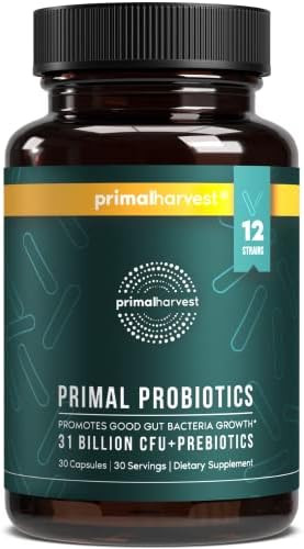 Primal Harvest PREbiotics and PRObiotics for Women & Men, Primal Probiotics 30 Oral Probiotics Ca... | Amazon (US)