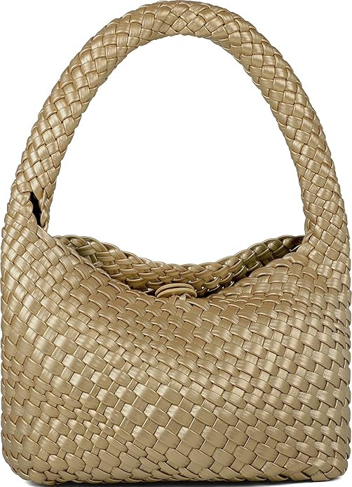 Woven Bag for Women, Small Vegan Leather Summer Beach Purse, and Travel Handbags Ladies' Retro Ch... | Amazon (US)