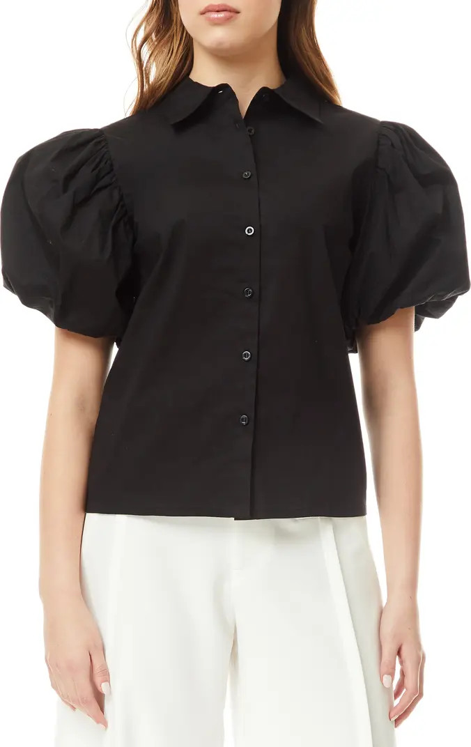 Abigail Puff Sleeve Button-Up Top | Nordstrom Rack