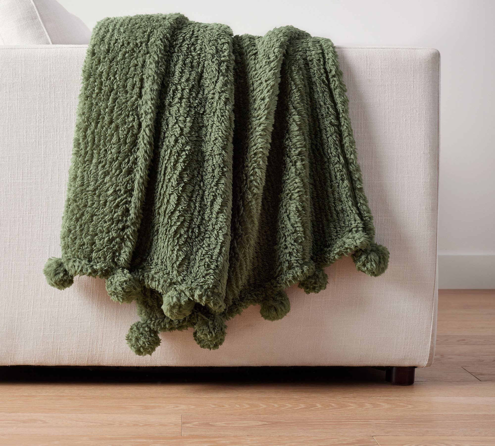 Cozy Pom Pom Sherpa Throw | Pottery Barn (US)