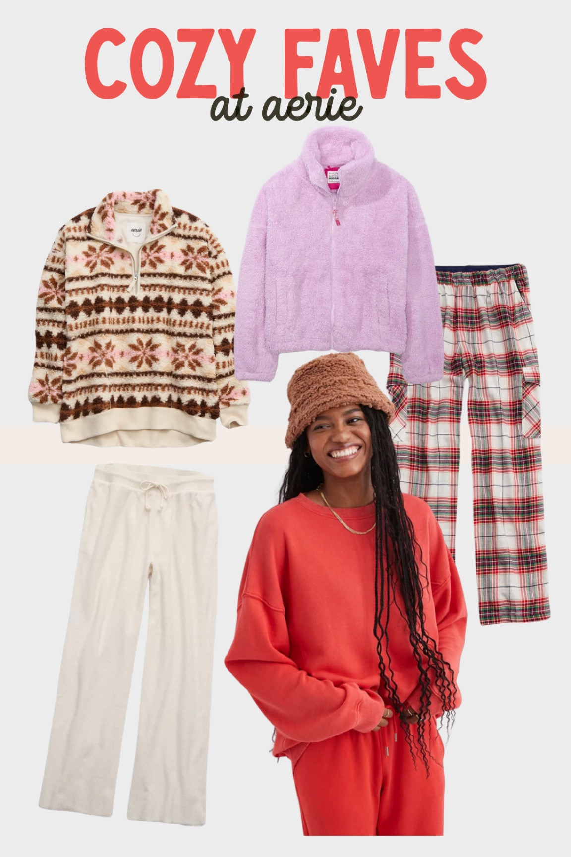 Cozy faves at aerie! Perfect for being cozy for the holidays! 

#LTKHolidaySale #LTKSeasonal #LTKGiftGuide