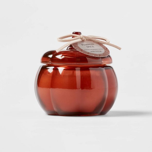 4oz Mini Glass Pumpkin Spice Candle Orange - Threshold&#8482; | Target