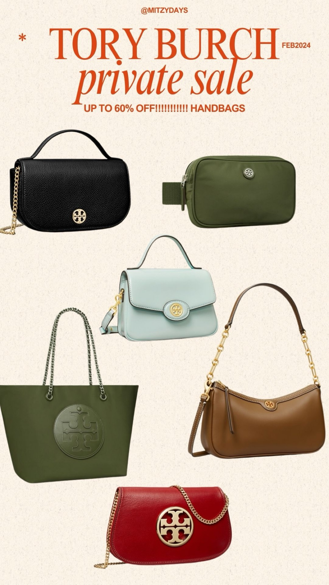 It’s time to check out the Tory Burch private sale! The private sale ends on Monday. Handbags are up to 60% off.
These are some of my favorite handbags that I saw on the website . 

Make sure to enter your email for the private sale. 

Bag | sale | Tory Burch | Handbag | travel | casual 

#LTKitbag #LTKSpringSale #LTKtravel