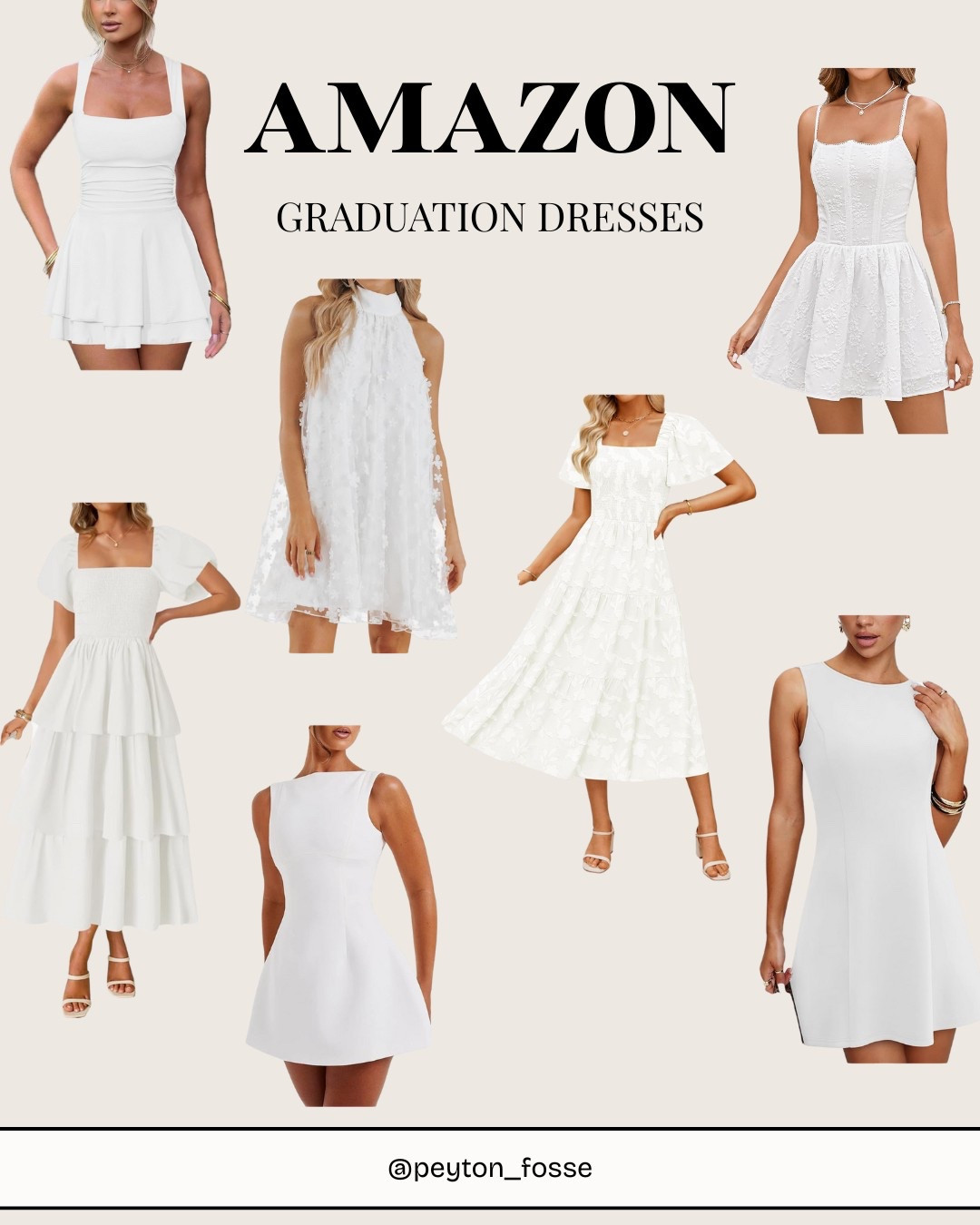 Amazon white graduation dresses 
