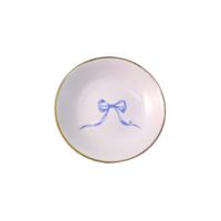 Porcelain Bow Round Dish | Bows & Blue