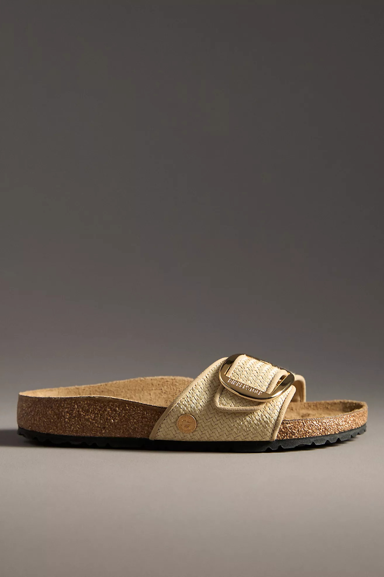 Birkenstock Madrid Big Buckle Raffia Sandals | Anthropologie (US)
