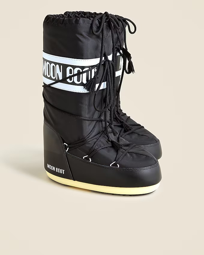 Moon Boot® women's icon black nylon boots | J. Crew US