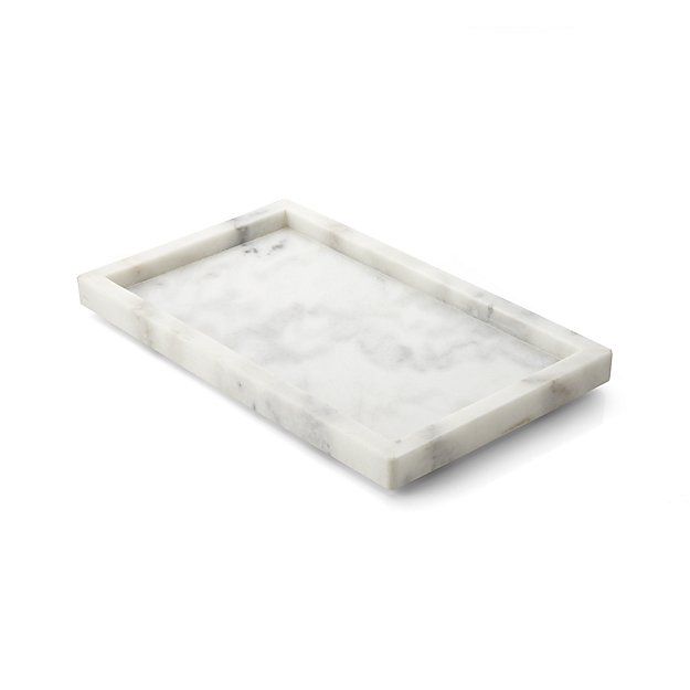 French Kitchen Marble Rectangle Tray + Reviews | Crate and Barrel | Crate & Barrel