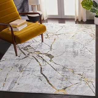 SAFAVIEH Amelia Fietje Modern Abstract Distressed Rug - 9' x 12' - Grey/Black | Bed Bath & Beyond