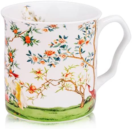 Fine China Mugs Bird and Branch Chinoiserie Coffee Mugs Flower Tea Cup Crafted in Elegance Shape ... | Amazon (US)