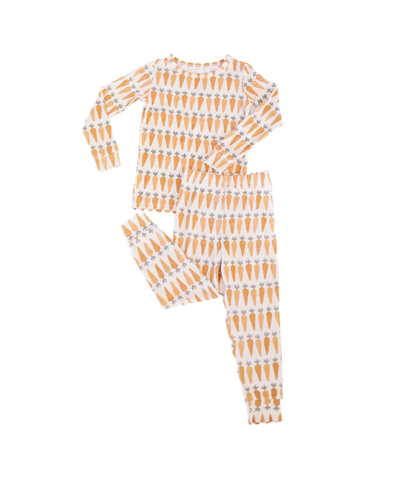 Neutral Carrot Two-Piece Long Set | Little Pajama Co.