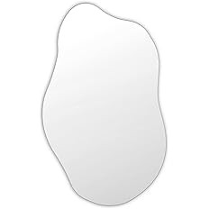 QDSSDECO Asymmetrical Wall Mounted Mirror, Wavy Mirror, Irregular Shaped for Living Room, Bedroom... | Amazon (US)