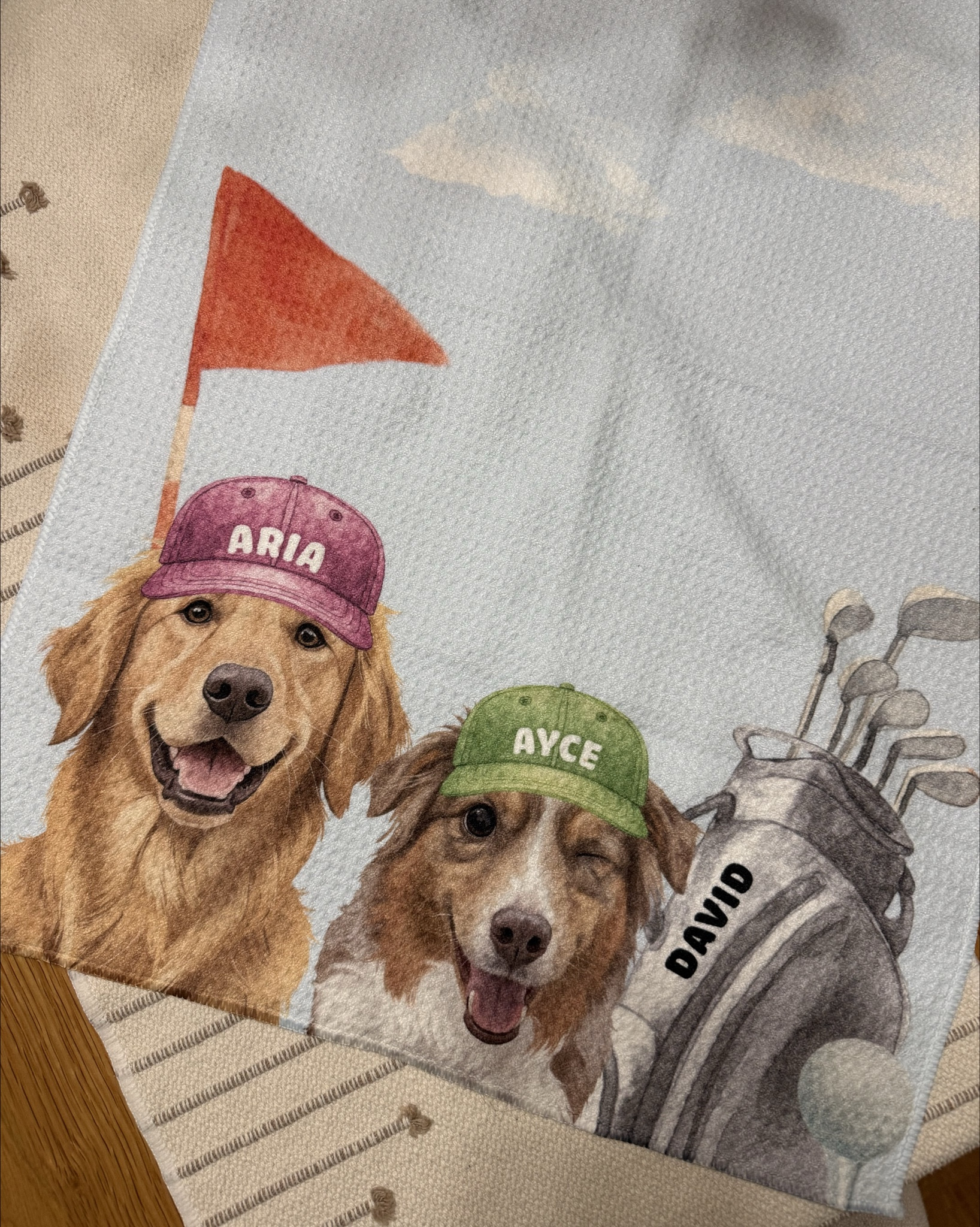 Custom golf towel! Perfect gift for dog dads 🙂⛳️🏌️‍♂️