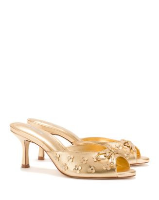 Larroudé Women's Jasmine Flower Detail Mule Sandals  | Bloomingdale's Shoes Sandals | Bloomingdale's (US)