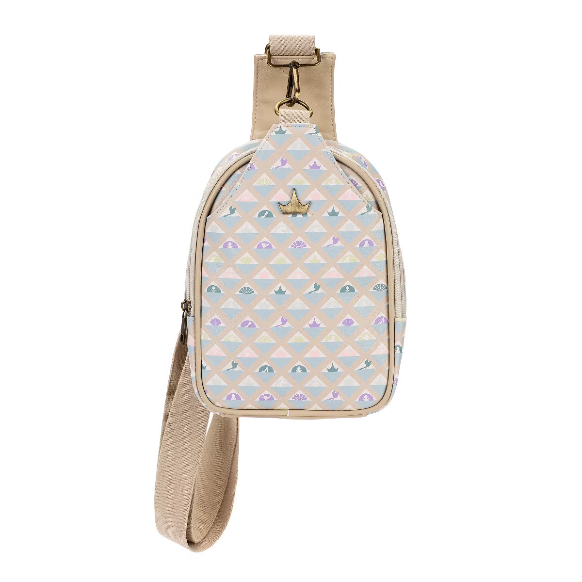 Disney Princess Geometric Pattern Sling Bag with Adjustable Strap | Target