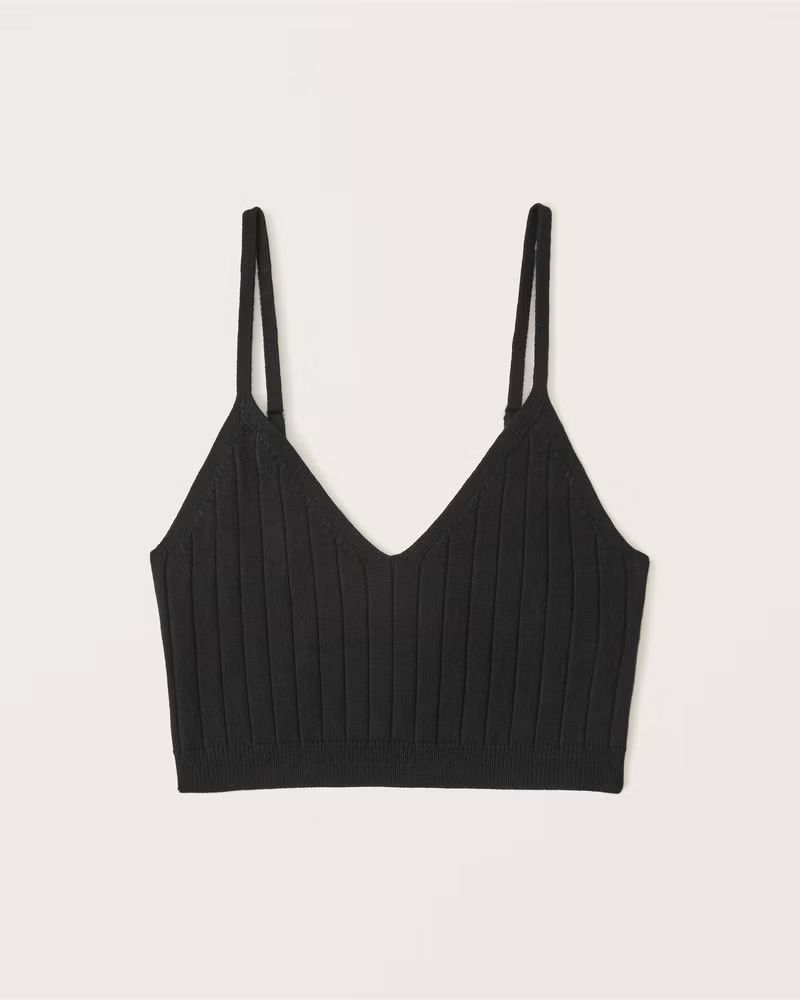 Ribbed Knit Bralette and Cardigan Set | Abercrombie & Fitch (UK)