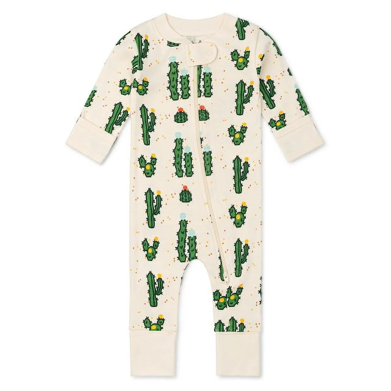 M+A by Monica + Andy Organic Cotton Gender Neutral Long Sleeve Baby One-Piece Pajama, Sizes Newbo... | Walmart (US)