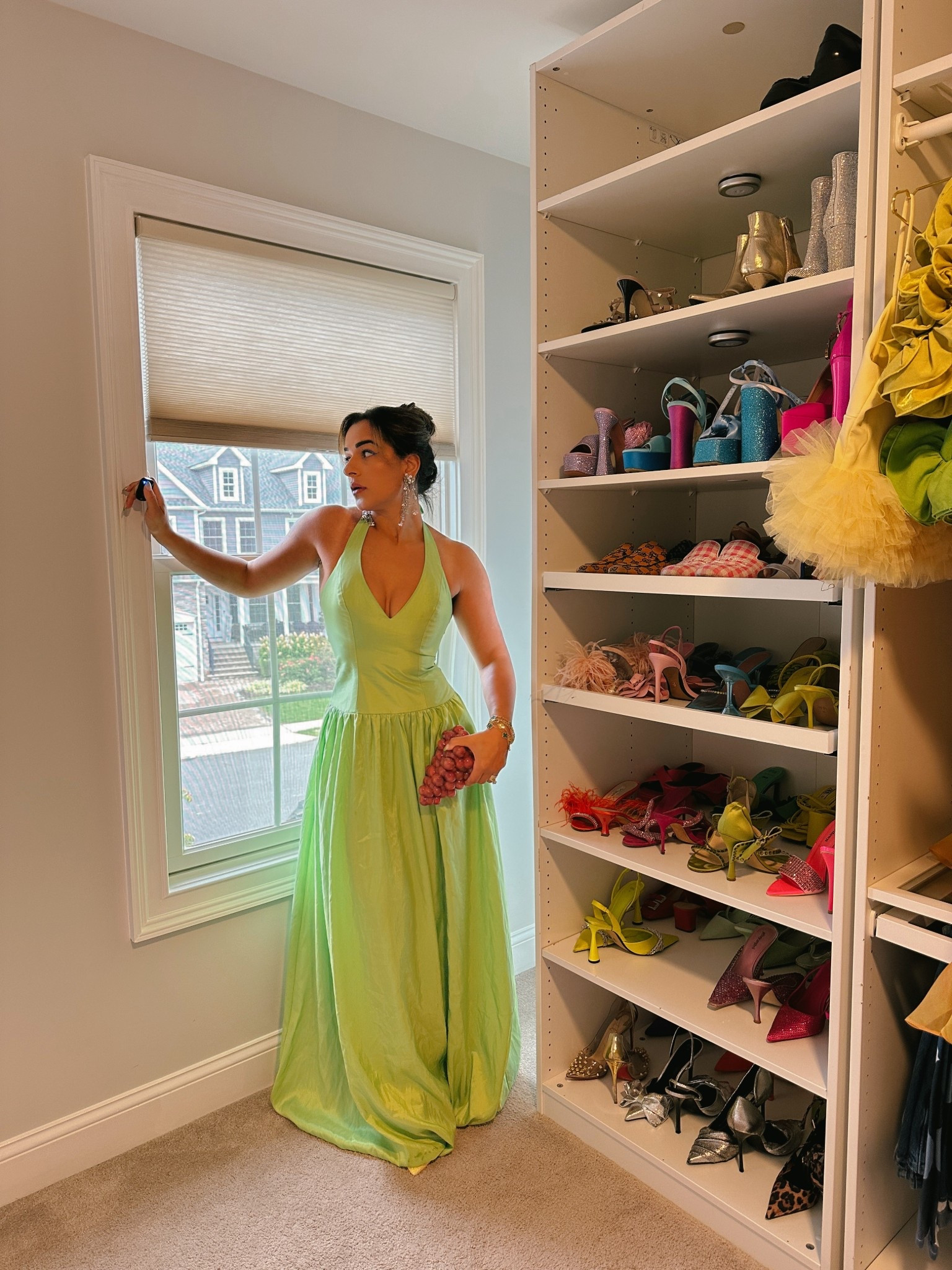 Loved wearing this look so much – the dress color is absolutely stunning in person, like a fresh pop of spring green!

Paired it with these statement earrings and a Gorgeous grape-inspired clutch! 🍇✨
#LtkStyle #LtkUnder100 #LtkUnder50 #LtkSummerStyle #LtkFashion #LtkPartyStyle #LtkWeddingGuest #LtkOutfitInspo #LtkChic #LtkTrendy #LtkEveningStyle #LtkEventLook #LtkFashionFinds #LtkLuxuryStyle #LtkSpecialOccasion

#LTKStyleTip #LTKBeauty #LTKSeasonal
