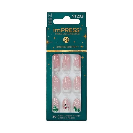 imPRESS Holiday Press-On Nails Love at Frost Sight Neutral Medium Almond Shape 30 Ct. | Walmart (US)