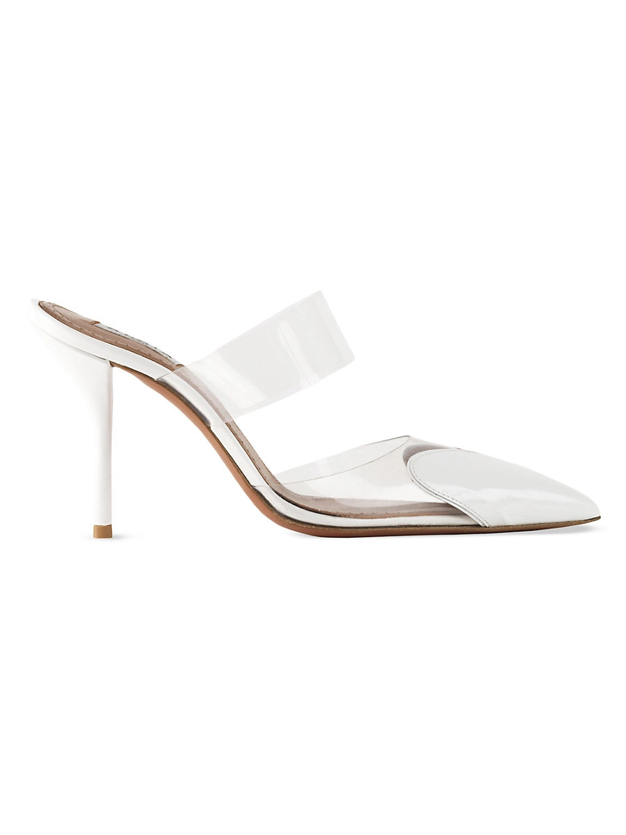 Women's Le Coeur 90MM Mules - Blanc Optique - Size 9 | Saks Fifth Avenue