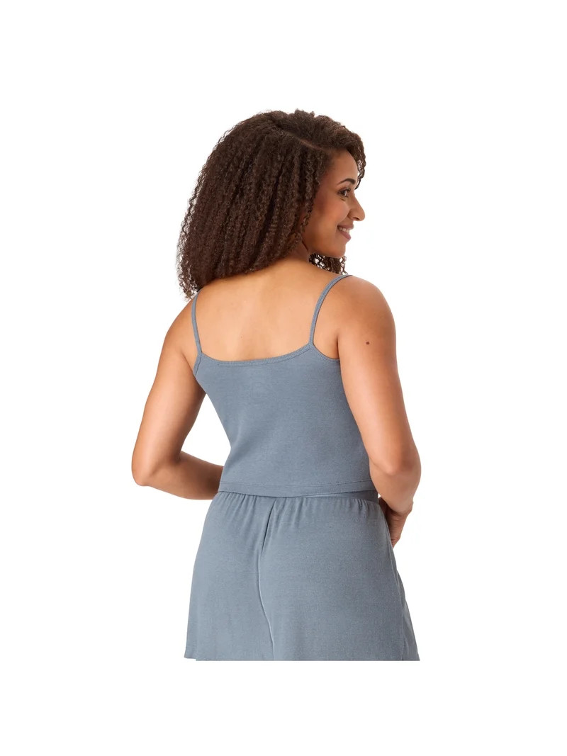 Hanes Originals Women's SuperSoft Comfywear Rib Sleep Crop Cami, Sizes S to 2X | Walmart (US)