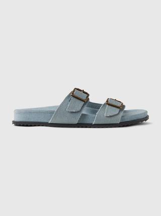 Denim Double Strap Sandals | Gap (US)