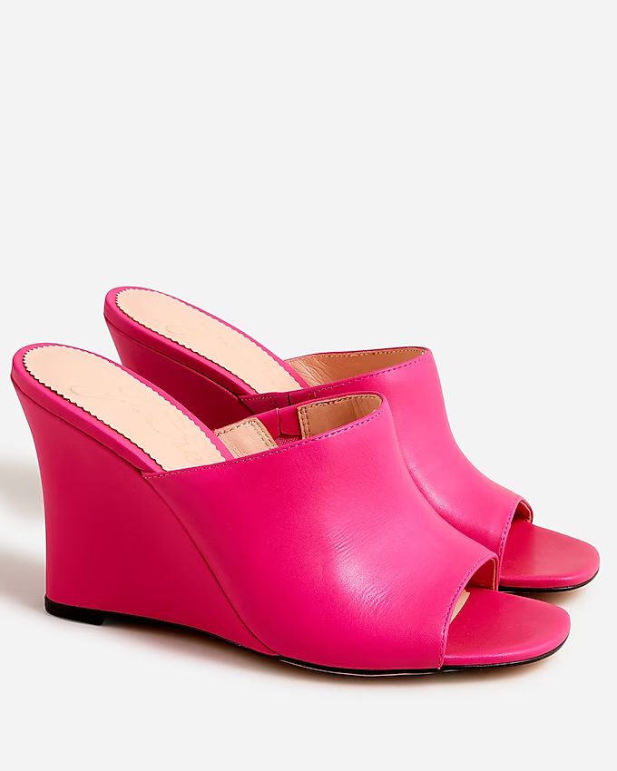 Bianca wedge sandals in leather | J.Crew US
