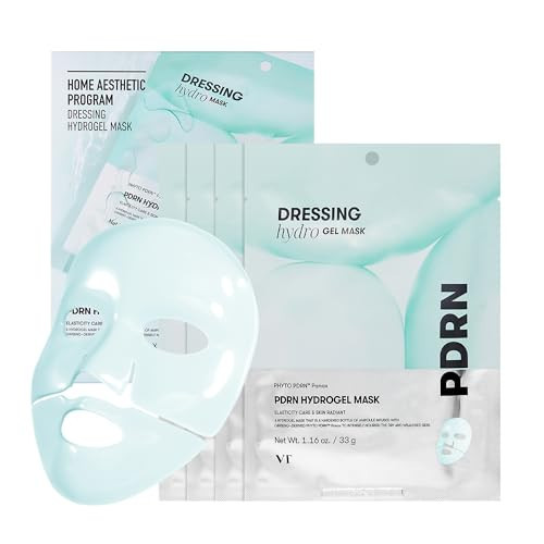 VT COSMETICS PDRN Hydrogel Mask(33gx4ea), Intensive Nourishing & Rejuvenating Overnight Mask, Skin Repair, Elasticity Boost, Hydrating & Plumping, Korean Skincare | Amazon (US)