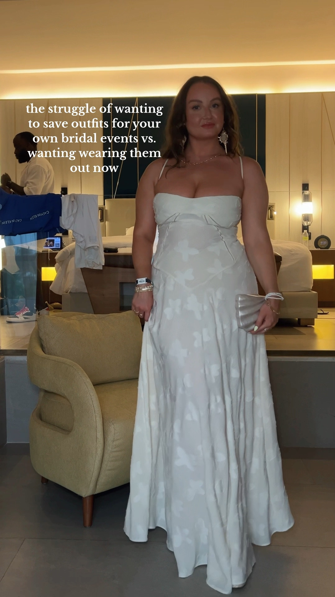 literally couldn’t wait to wear this 😅 the perfect bridal dress. Wearing a Large! 

#LTKVideo #LTKWedding #LTKMidsize