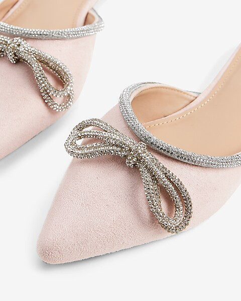 Rhinestone Embellished Bow Flats | Express