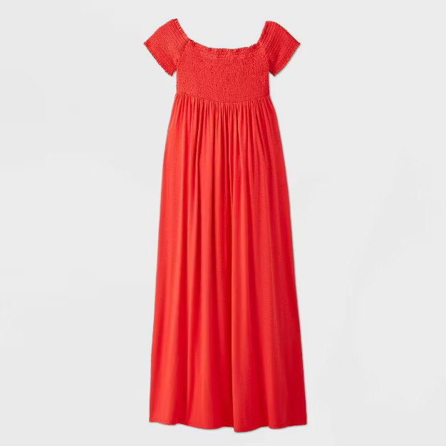 Short Sleeve Smocked Maternity Dress - Isabel Maternity by Ingrid & Isabel™ | Target