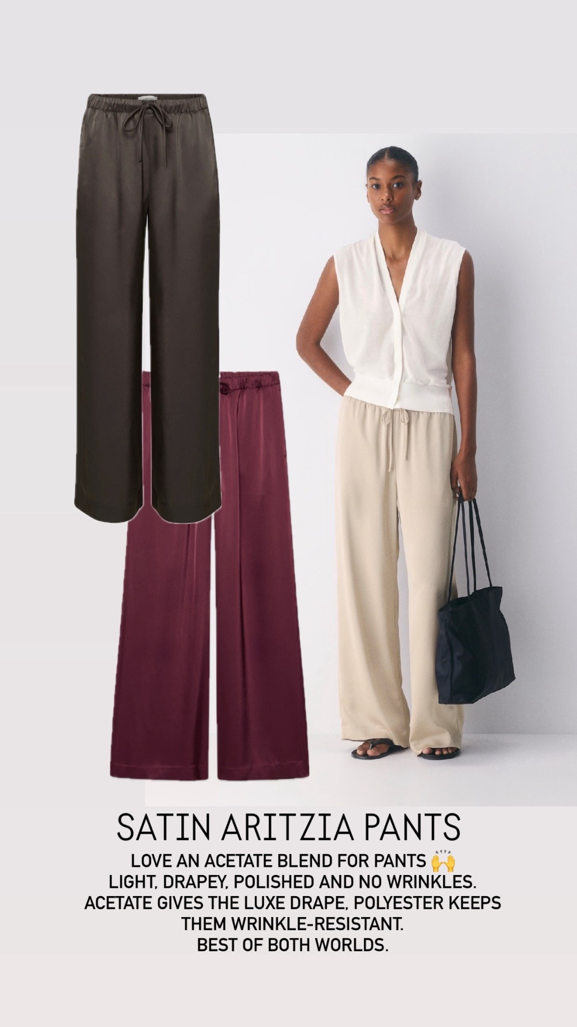 Aritzia the lodge satin pants are amazing! 
True to size 



#LTKgrwm #LTKValentine #LTKdayinmylife