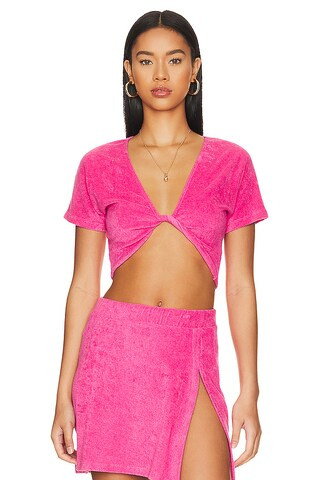 YEAR OF OURS Terry Twist Tee in Guava from Revolve.com | Revolve Clothing (Global)
