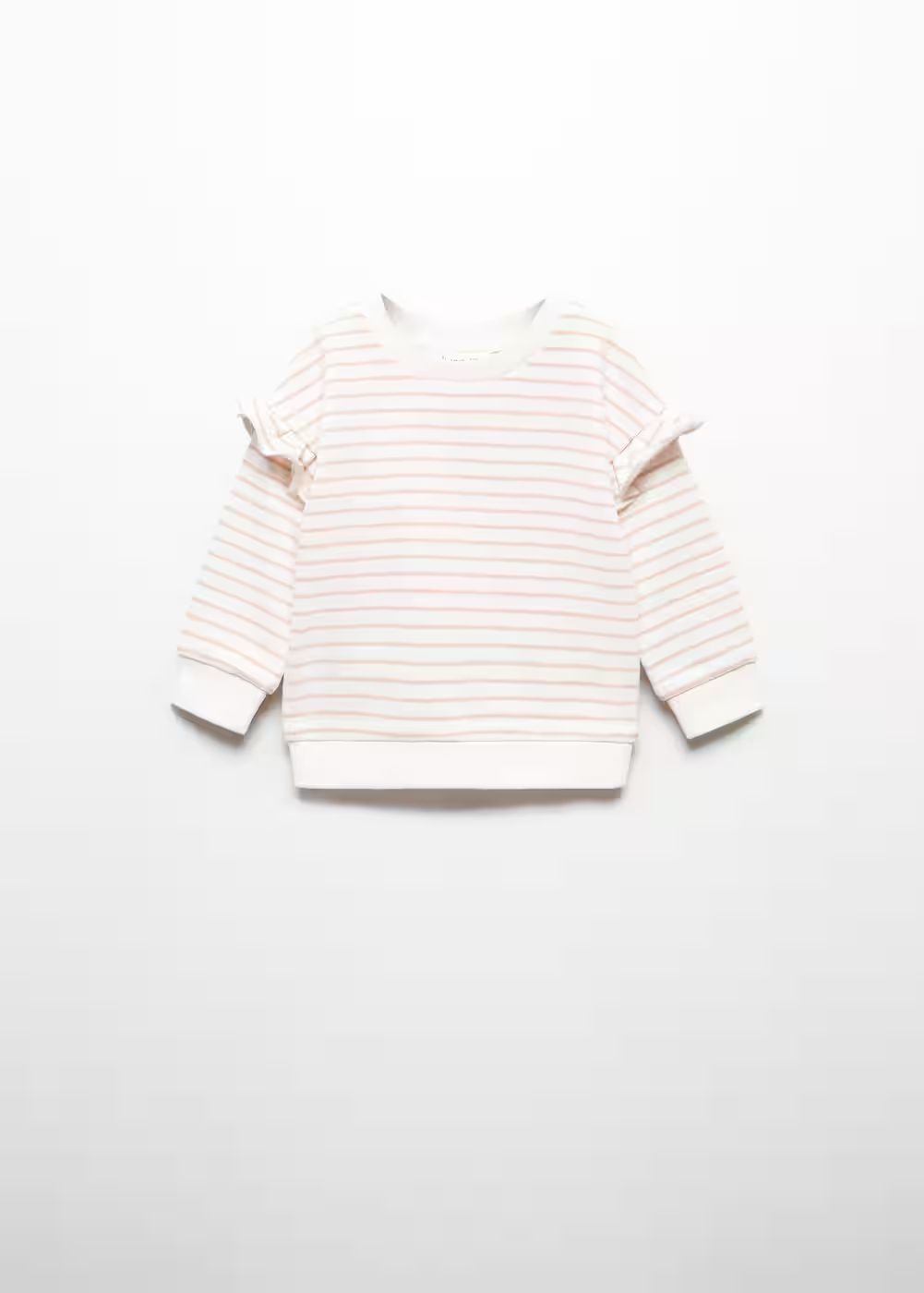 Ruffled striped sweatshirt | MANGO (US)