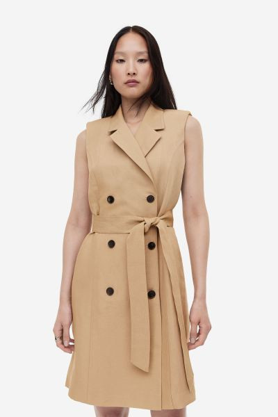 Linen-blend Tie-belt Dress | H&M (US + CA)