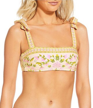 A Loves A Reversible Pretty Posey Wide Tie Shoulder Bandeau Swim Top | Dillard's | Dillard's