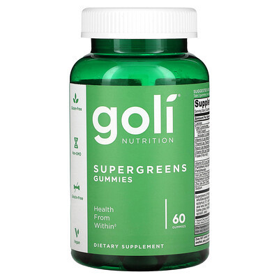 Goli Nutrition, Supergreens Gummies, 60 Gummies | iHerb