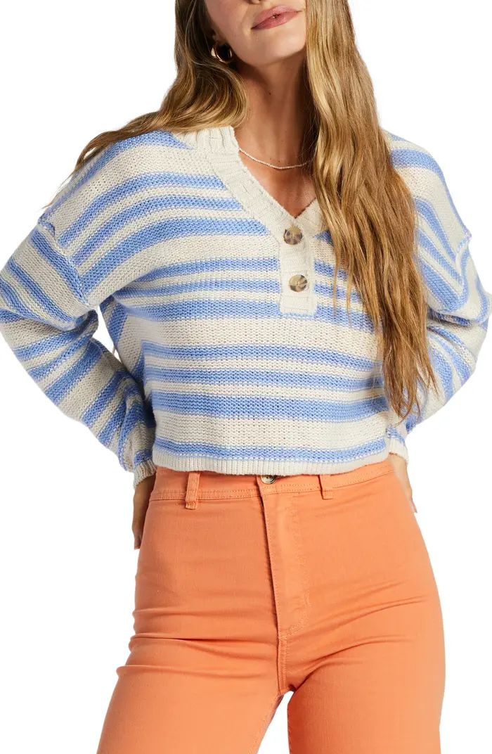 Billabong Make Way Stripe Cotton Crop Sweater | Nordstrom | Nordstrom