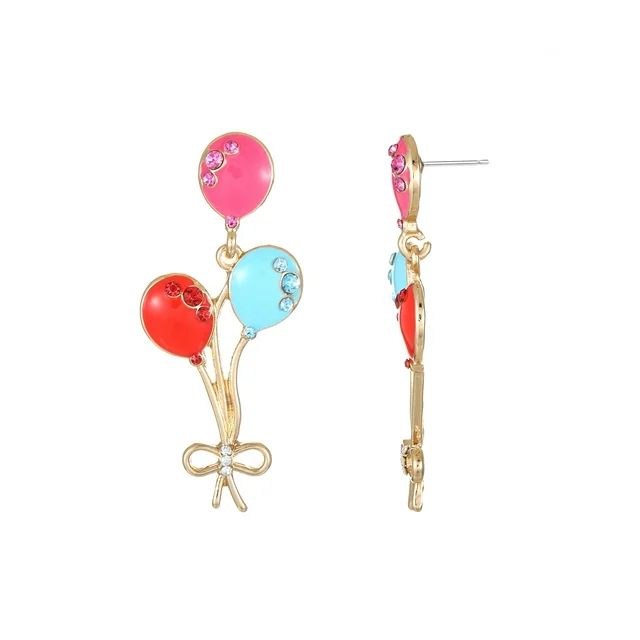 Packed Party Women's Goldtone and Multi-colored Balloon Earrings | Walmart (US)