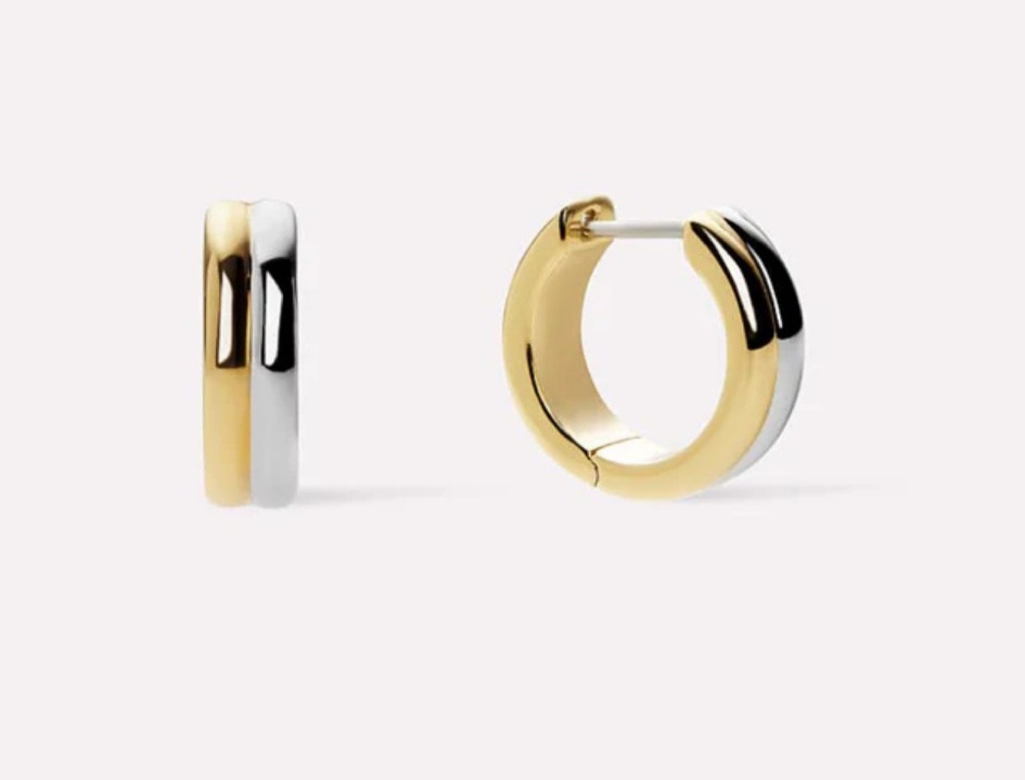 Ana Luisa mixed metal Huggies on sale #earrings #sale 

#LTKHoliday #LTKCyberWeek #LTKFindsUnder50