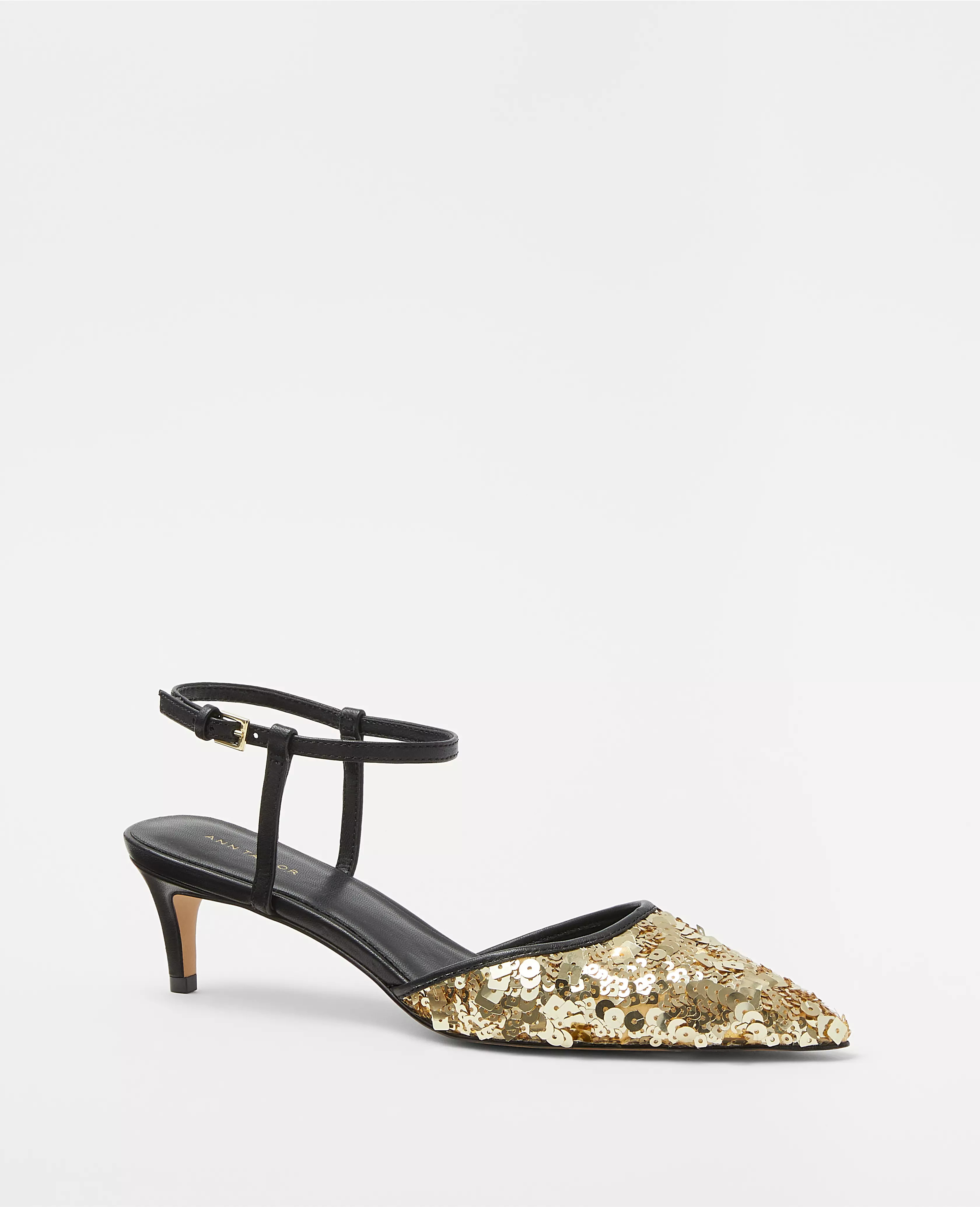 Sequin Kitten Heel Pumps | Ann Taylor (US)