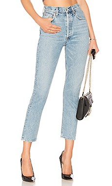 AGOLDE Riley High Rise Straight Crop in Renewal from Revolve.com | Revolve Clothing (Global)