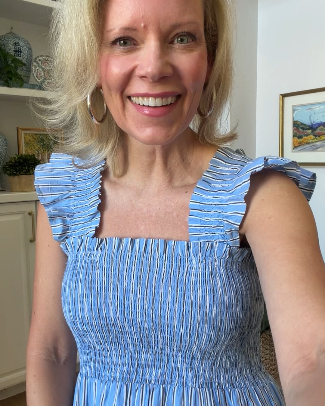One of my favorite summer dresses from @Quince! It’s perfect for travel, easy to care for and so comfortable! I bought my regular size ￼