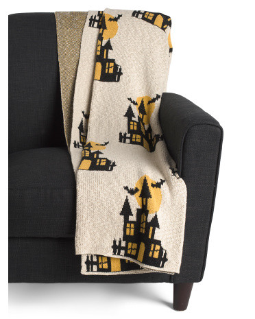 Handmade Haunted House Throw | TJ Maxx