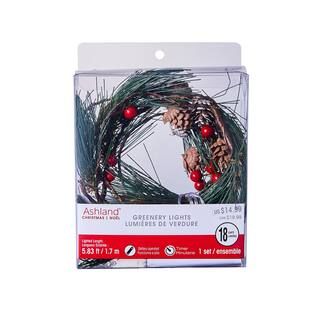 18ct. Berry & Pine LED Greenery Lights by Ashland® Christmas | Michaels Stores